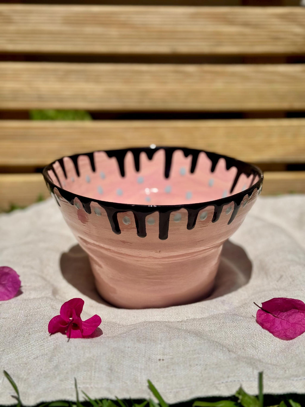 Hand-Painted Ceramic Fruit Bowl, handmade in Portugal