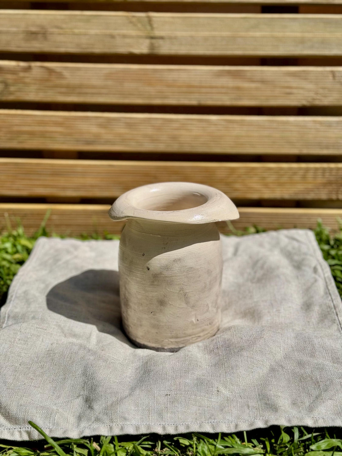 Handmade Wheel-Thrown Ceramic Vase, handmade in Portugal