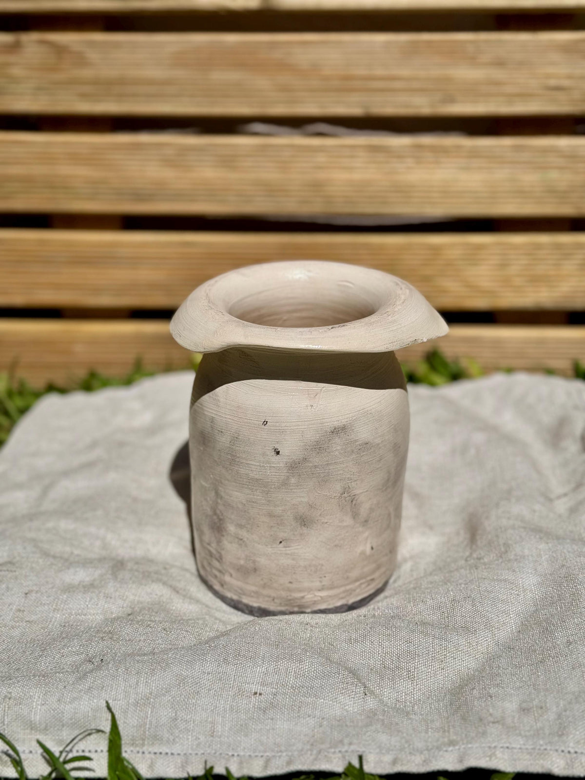 Handmade Wheel-Thrown Ceramic Vase — view 4