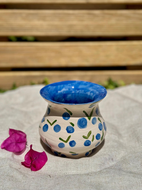 Hand-Painted Ceramic Berry Vase — view 2