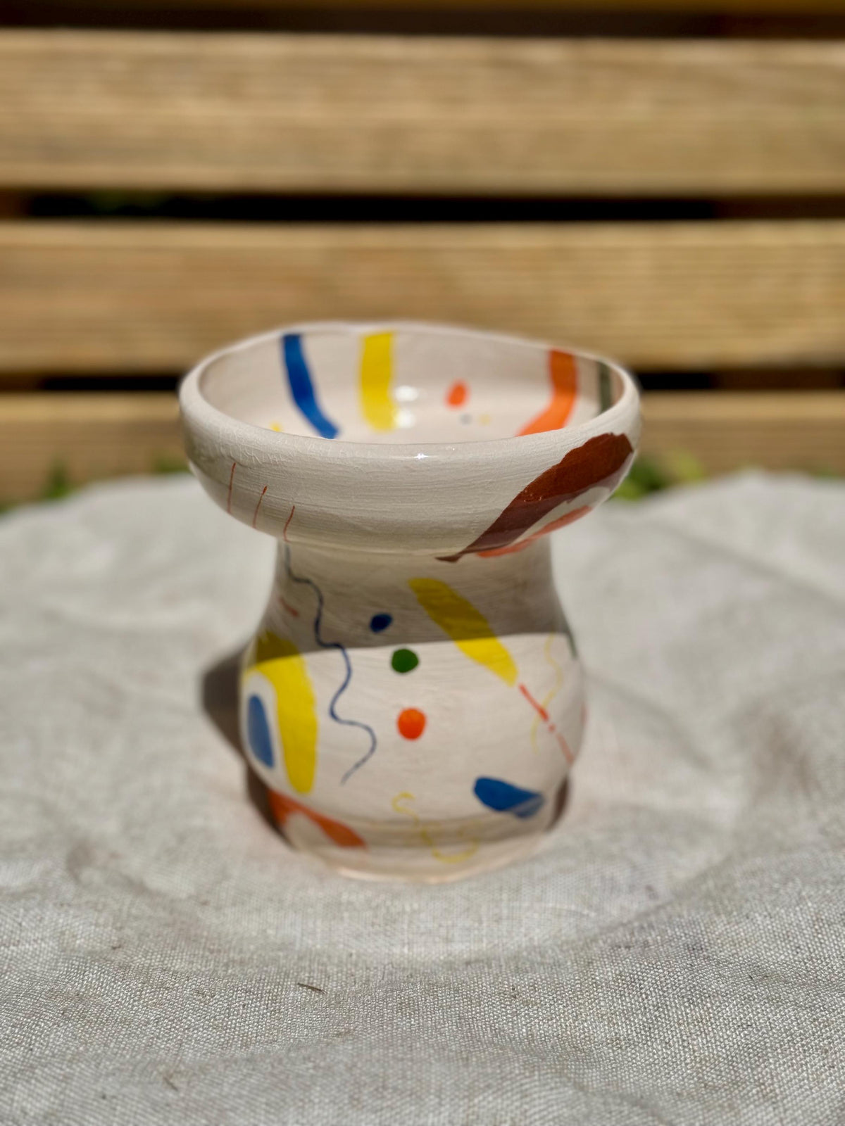 Colorful Abstract Vase, handmade in Portugal