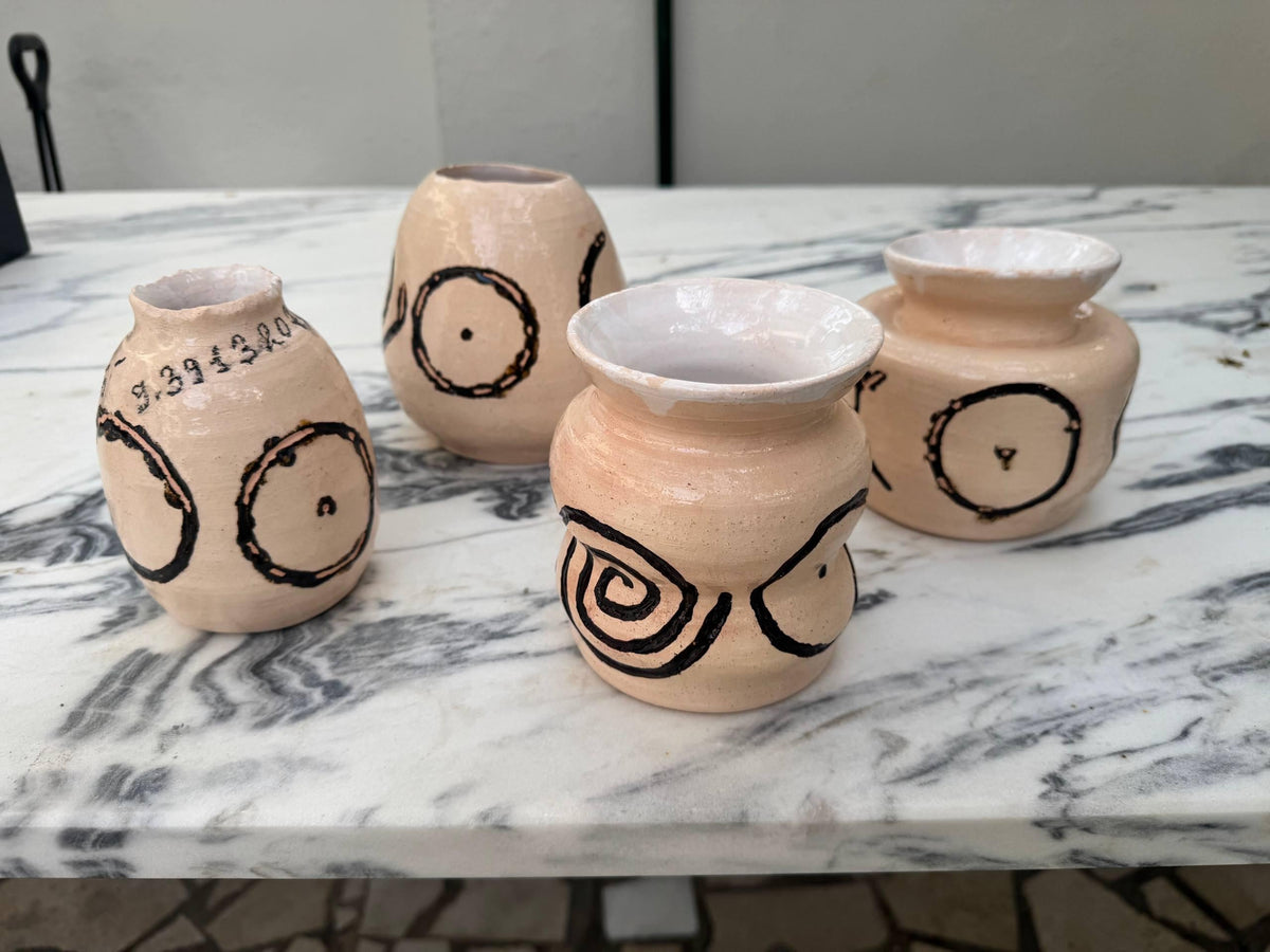 Hand-Painted Terracotta Vase — view 4