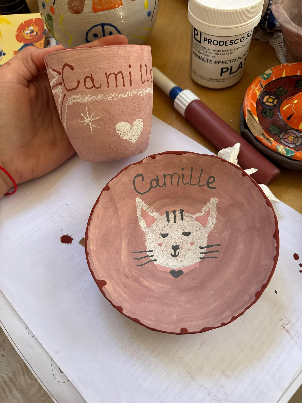 Taça Personalizada com Nome em Cerâmica, peça feita à mão em Portugal