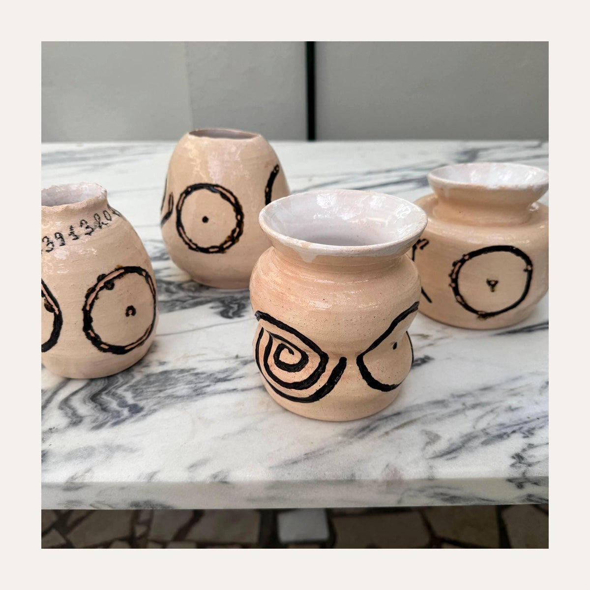 Hand-Painted Terracotta Vase — view 5