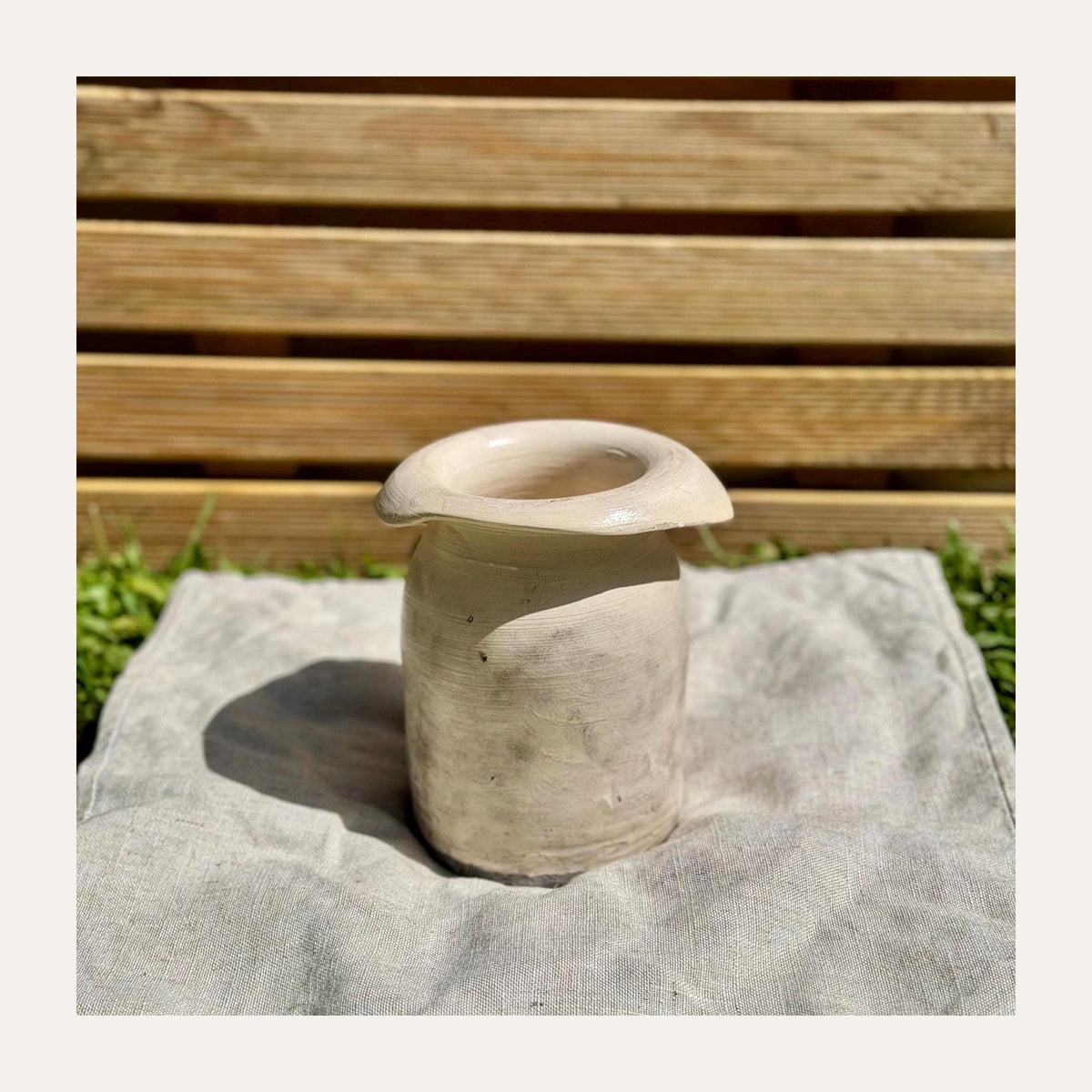 Handmade Wheel-Thrown Ceramic Vase — view 5