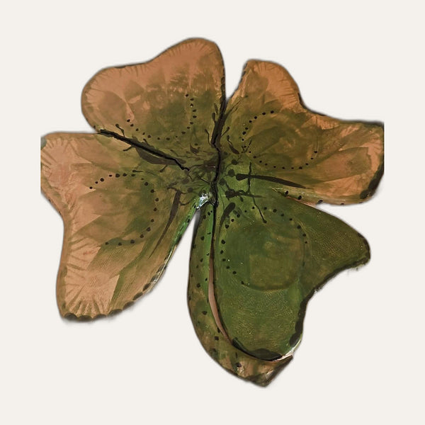 Ceramic Clover Trinket Dish, handmade in Portugal