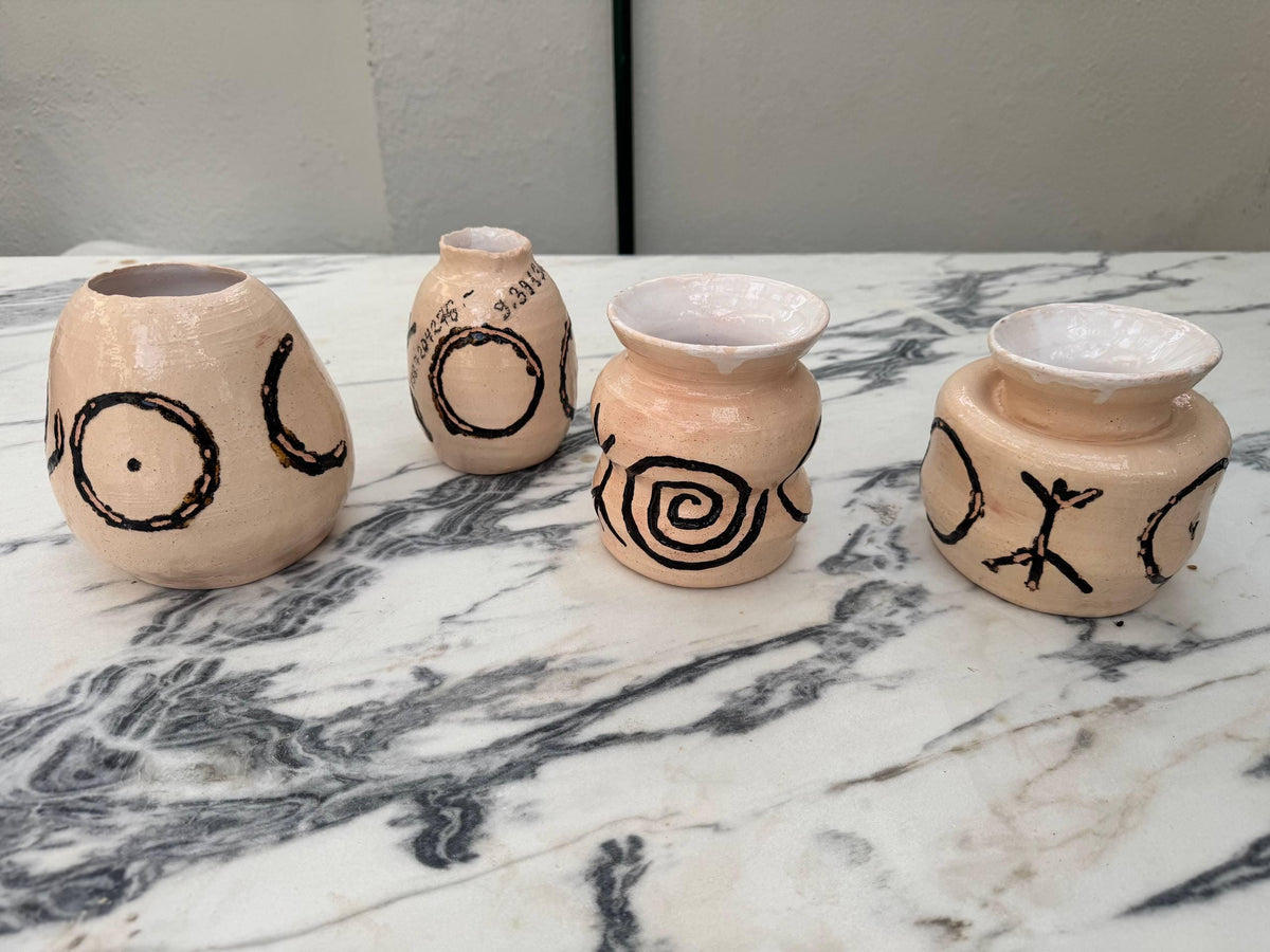Hand-Painted Terracotta Vase — view 3