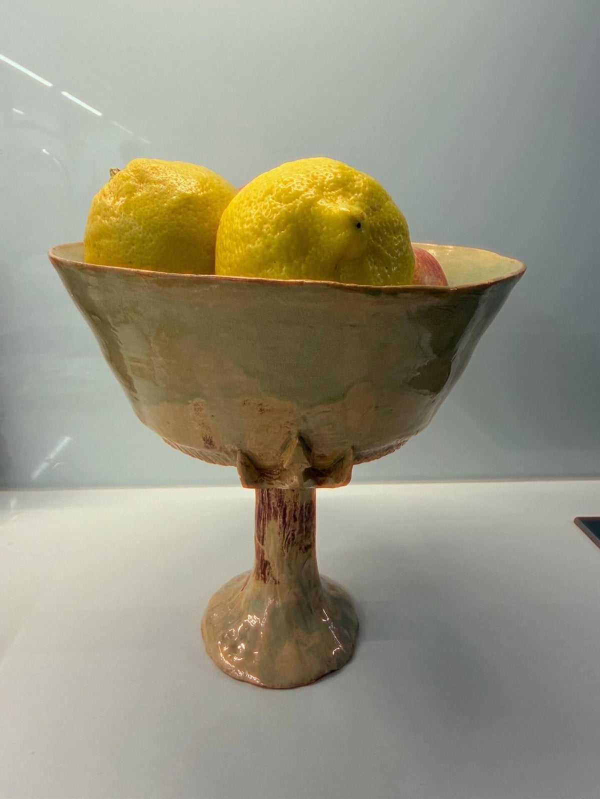 Footed Ceramic Fruit Bowl, handmade in Portugal