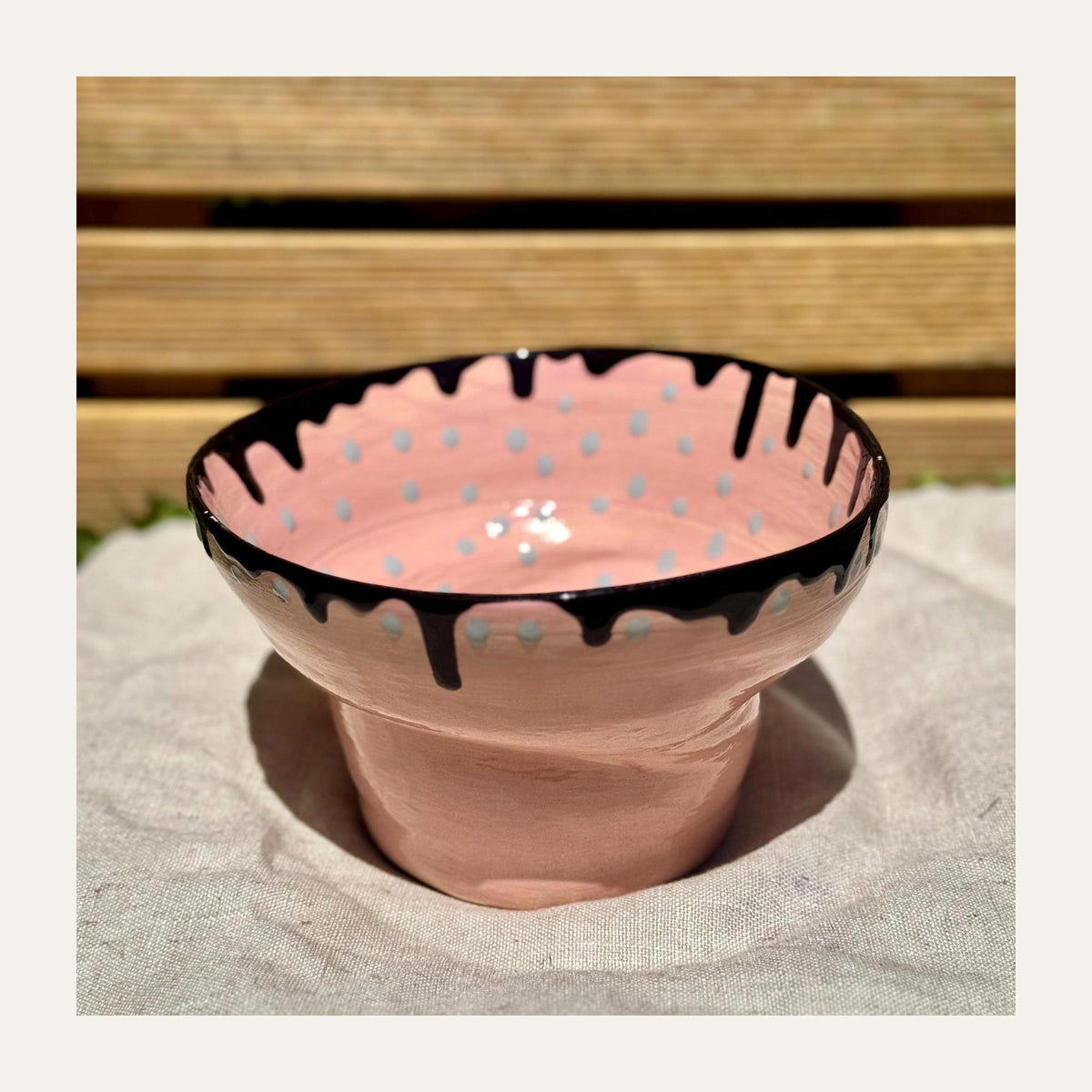 Hand-Painted Ceramic Fruit Bowl — view 6