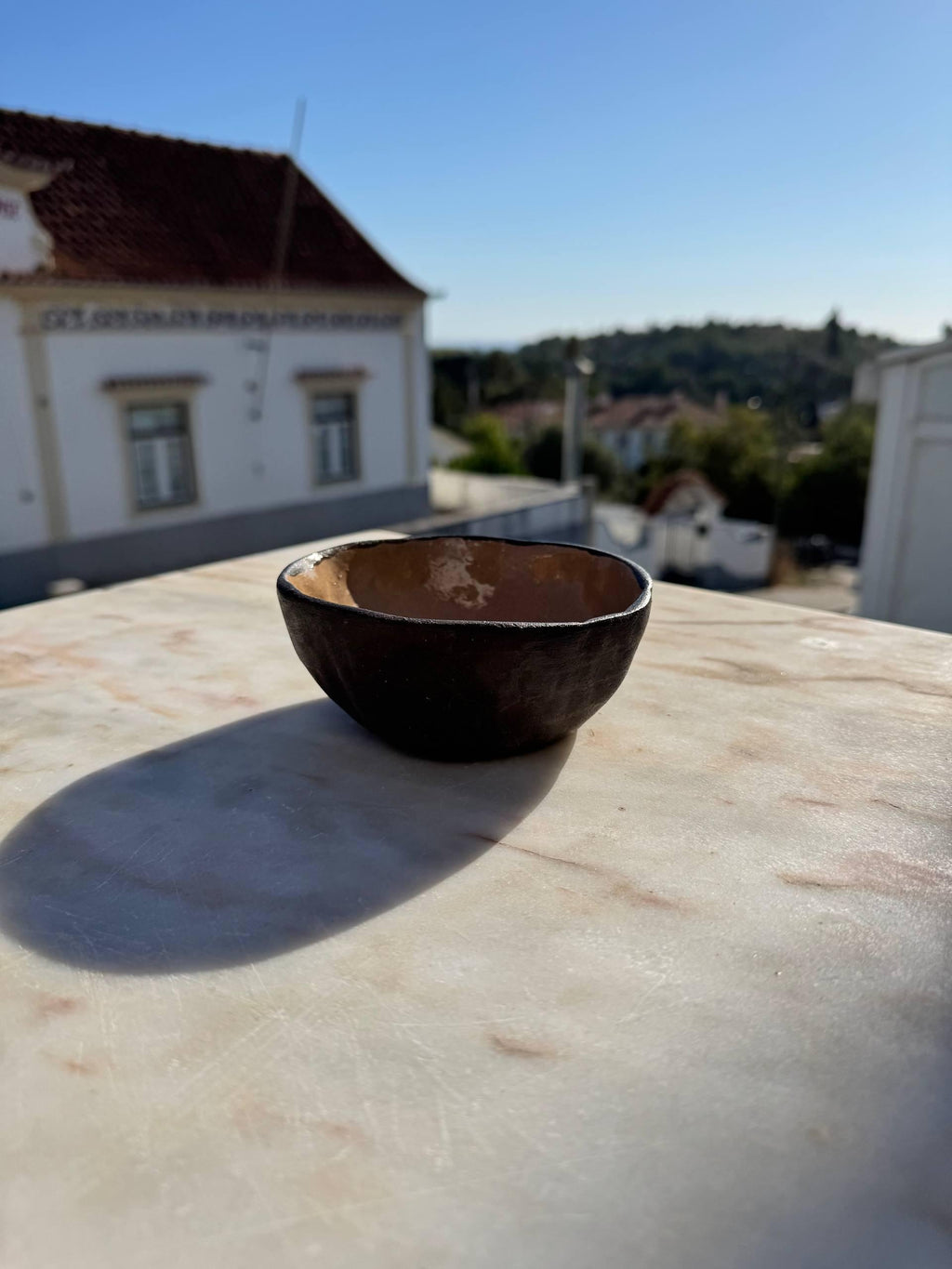 Small Ceramic Coconut Bowl, handmade in Portugal