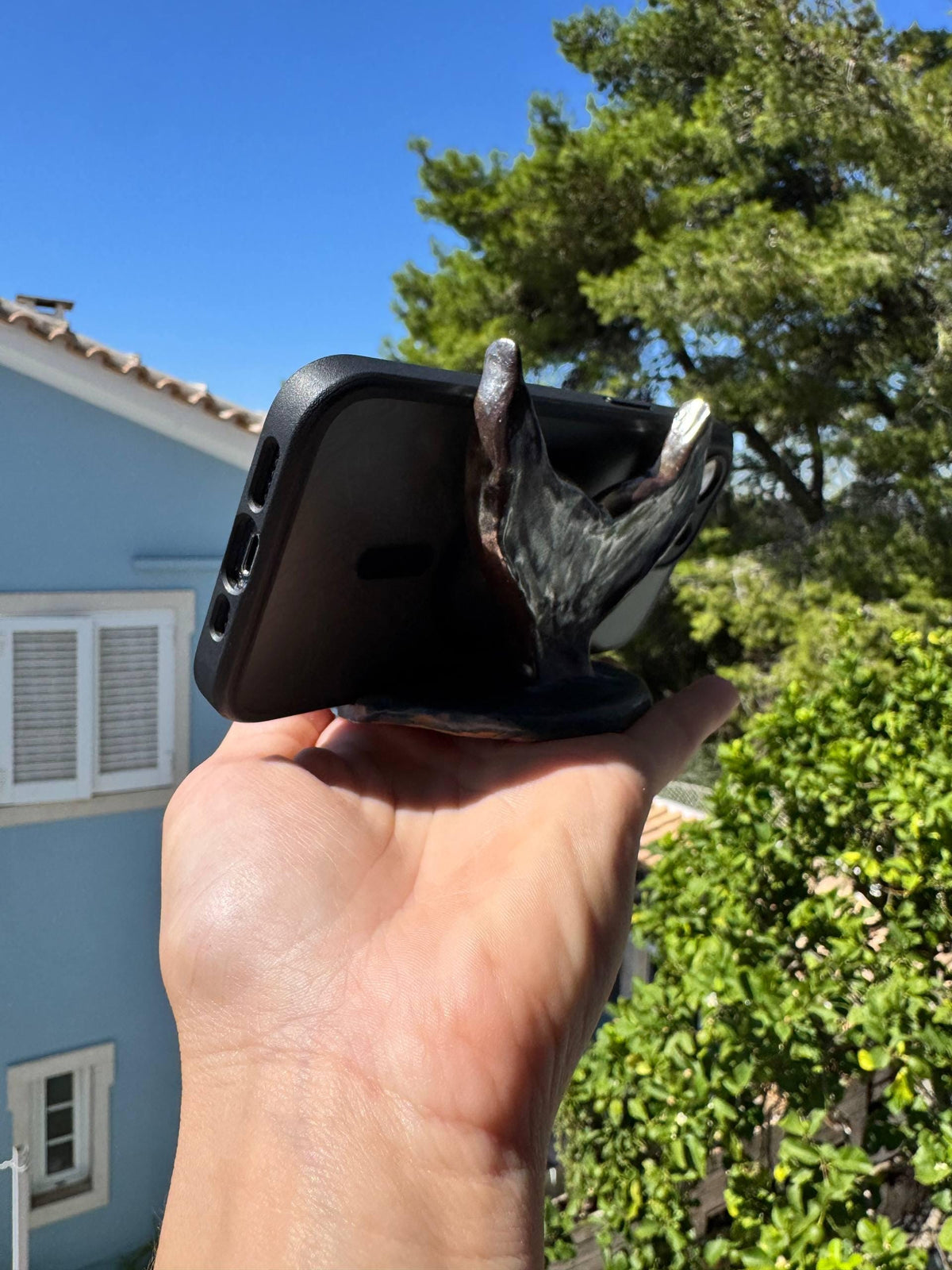 Whale Tail Ceramic Phone Holder, handmade in Portugal