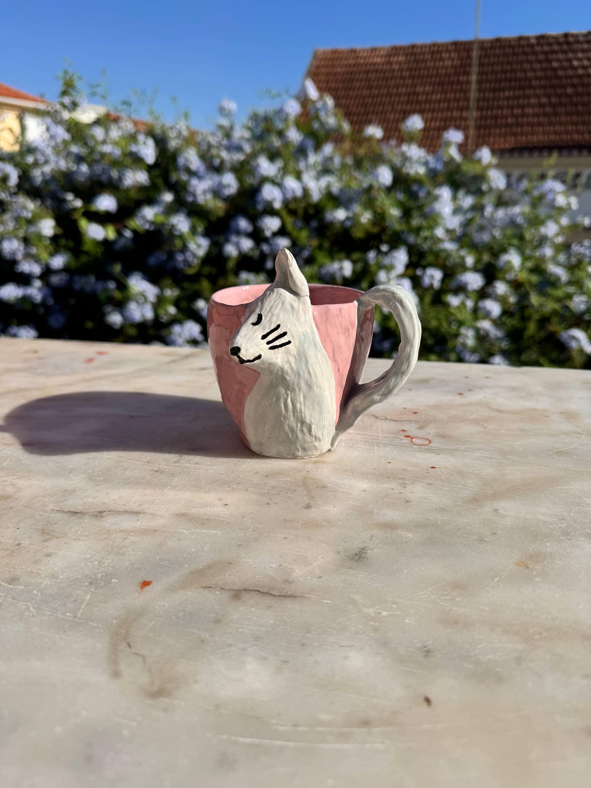 Hand-Painted Cat Mug — view 5